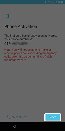 Phone activation