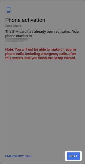 Phone activation