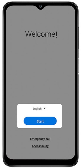 Welcome screen