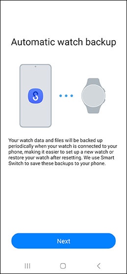 Auto watch backup