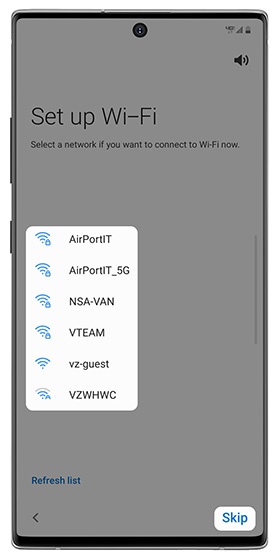 Set up Wi-Fi