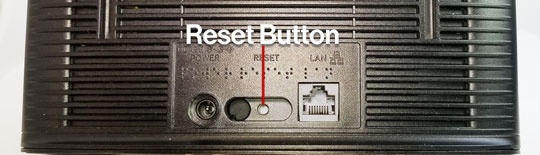 Network Extender Reset Button