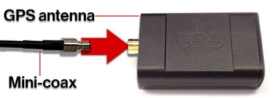 Mini-coax connecting to GPS Antenna 