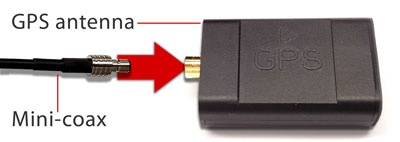 Mini-coax connecting to GPS Antenna 