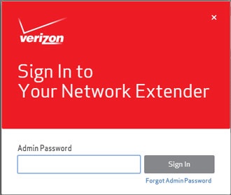 Network Extender sign in screen