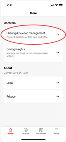 Tap Sharing & deletion management