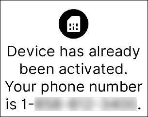 SIM activated