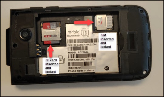 SIM/SD properly seated and locked