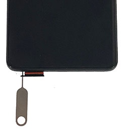 Remove SIM card tray