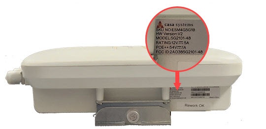 Barcode label, MAC and S/N 