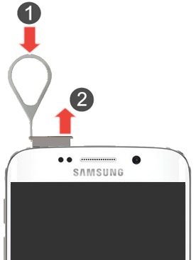 Insert Remove Sim Card Samsung Galaxy S6 Edge Verizon