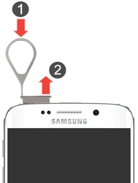 Samsung Galaxy S 6 edge - Insert / Remove SIM Card