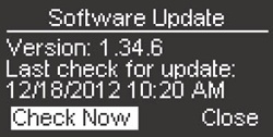 Software Update with Check Now