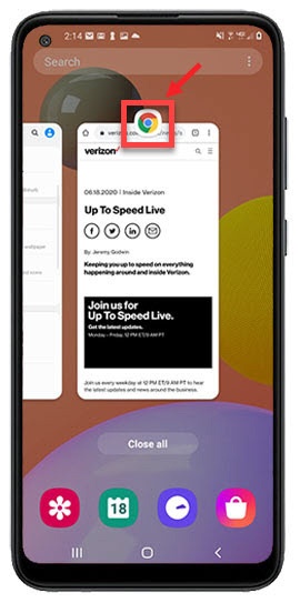 Recent App Options