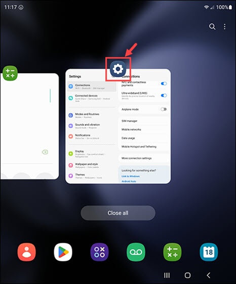 Recent App Options