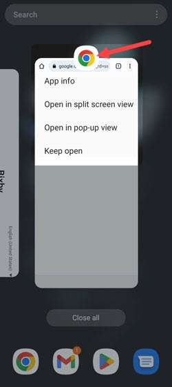 Recent App Options