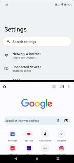 Split Screen view