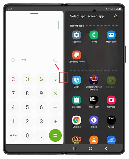Split Screen Menu