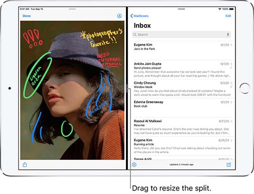 Adjust Split view