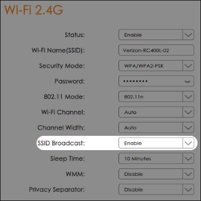 SSID Broadcast