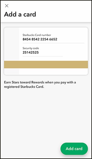 starbucks gift card codes