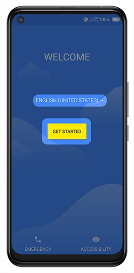 Welcome screen