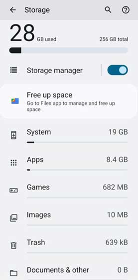 MOTO G PURE - Check Device Storage | Verizon