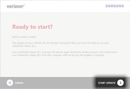 SUA Ready to Start Screen