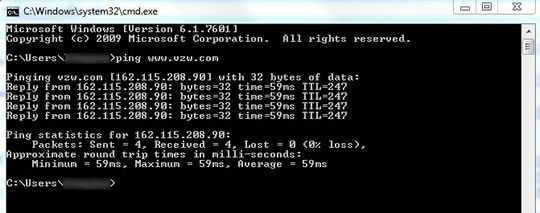 Ping Results