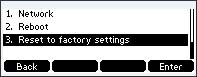 Select Reset to Factory settings