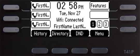 Home screen