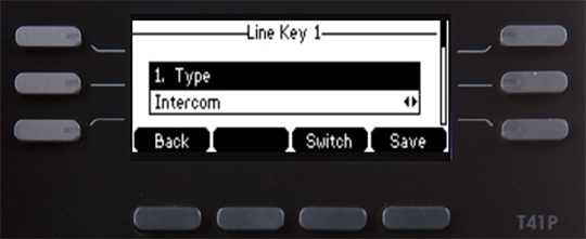 Press Intercom key