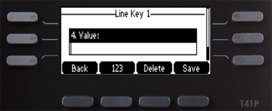 Enter label and extension number