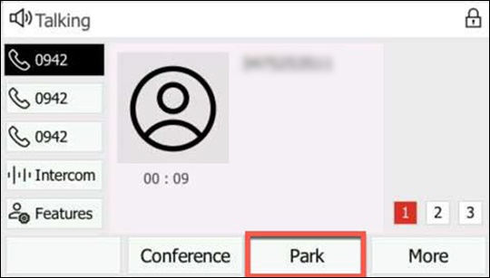 Press Park soft key