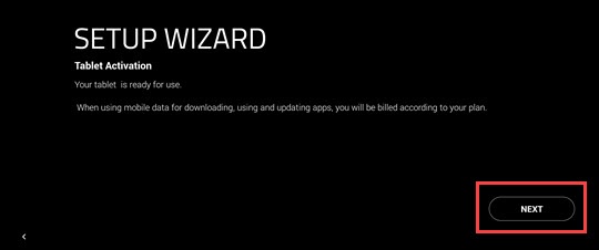 Activate your tablet