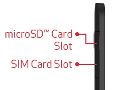 Locate the SIM cover on the left hand side of the tablet