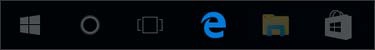 Windows taskbar with the Microsoft Edge icon