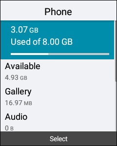 Total GB used folder