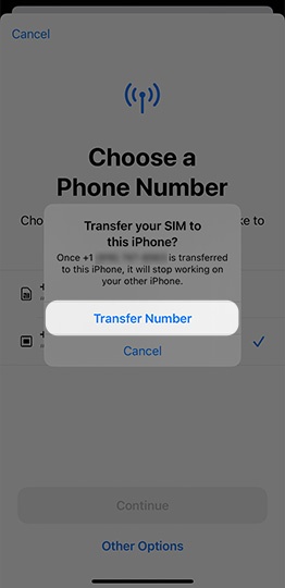 Transfer Number