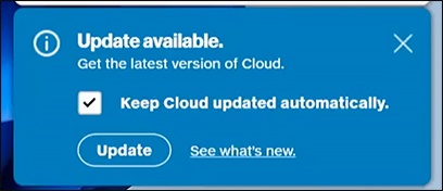 Cloud update notification