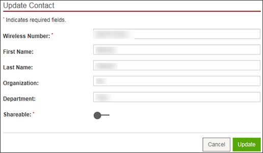 Update contact