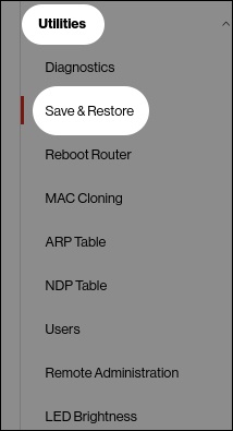 Save and restore