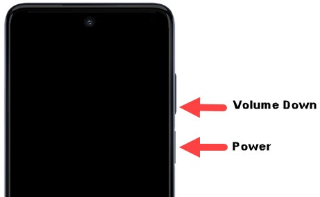 Volume down power button