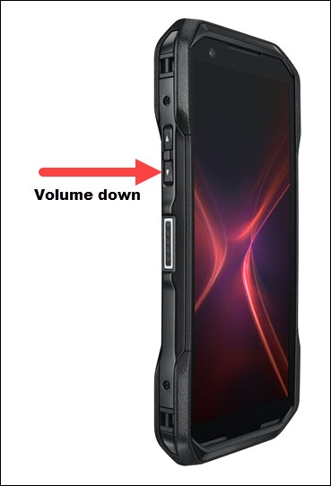 Volume down button