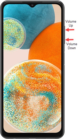 Volume down button