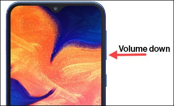 Volume down button
