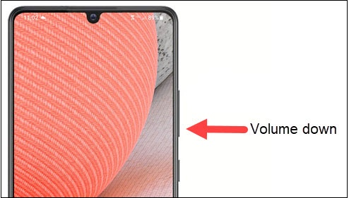 Volume down button