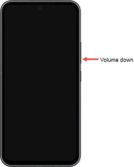 Volume down button