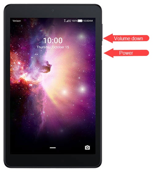 Volume and power buttons