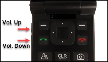 Volume up and down buttons